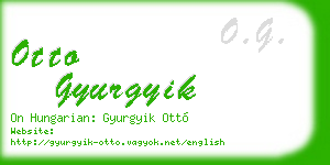 otto gyurgyik business card